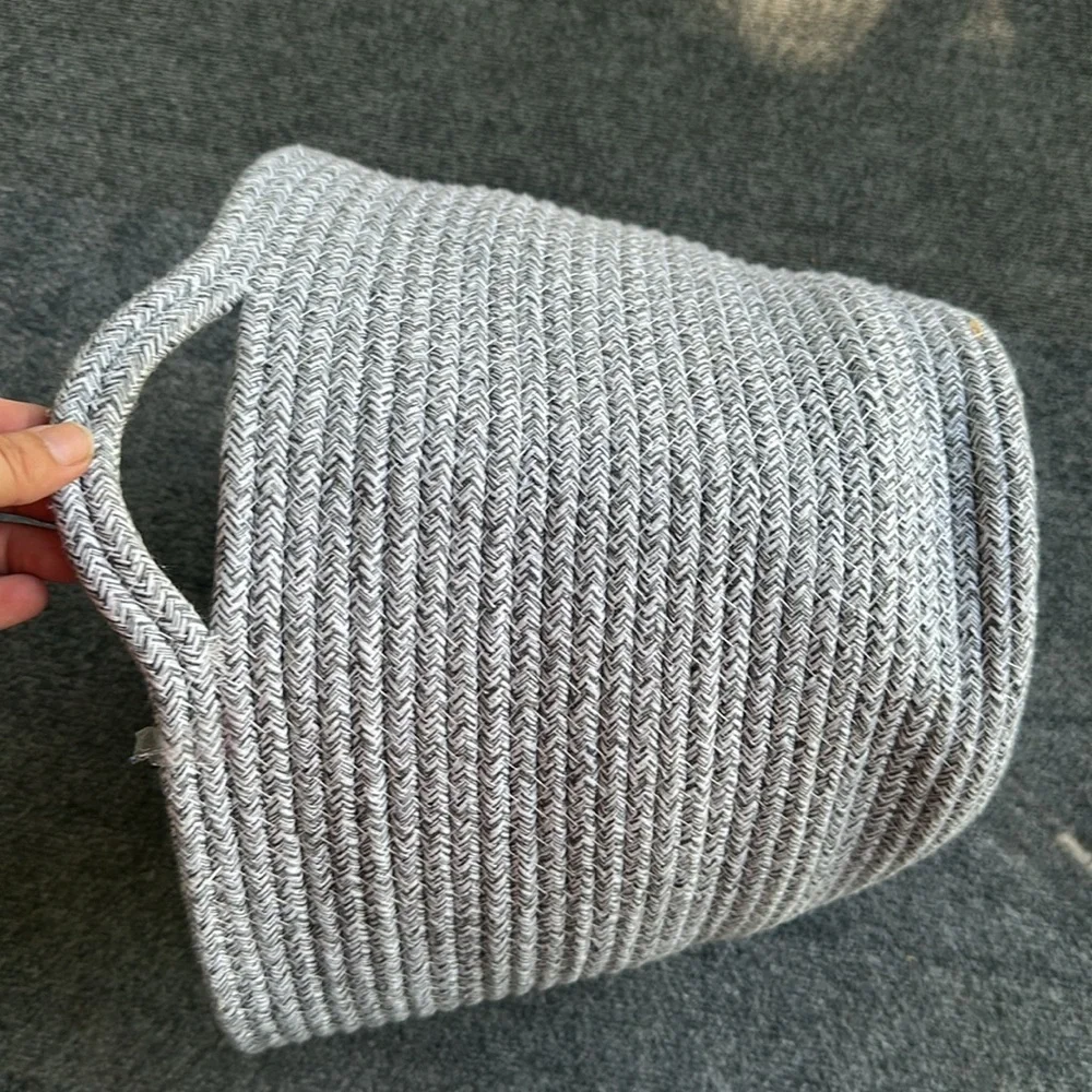 Gray Woven Storage Basket